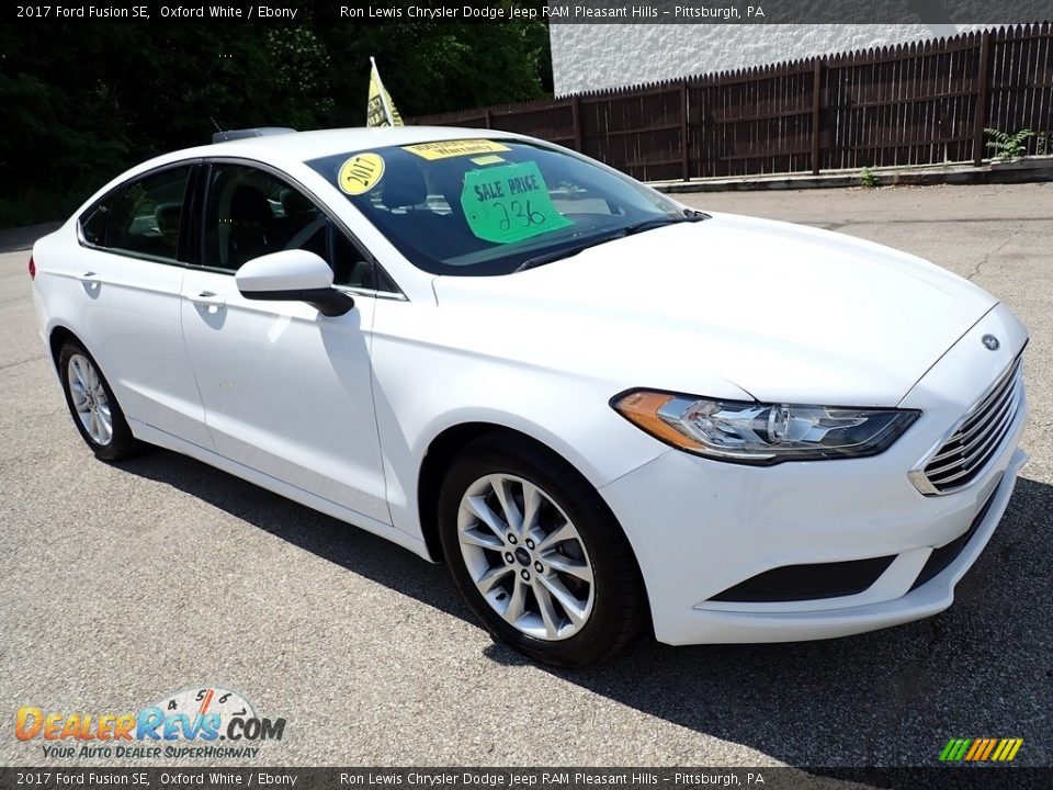 2017 Ford Fusion SE Oxford White / Ebony Photo #8