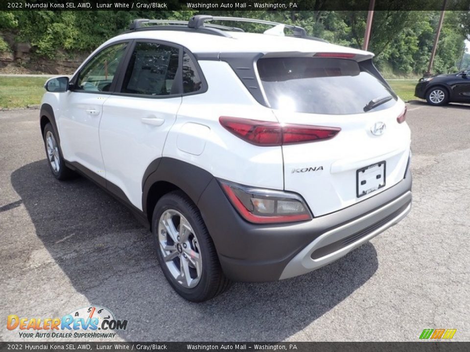 2022 Hyundai Kona SEL AWD Lunar White / Gray/Black Photo #7