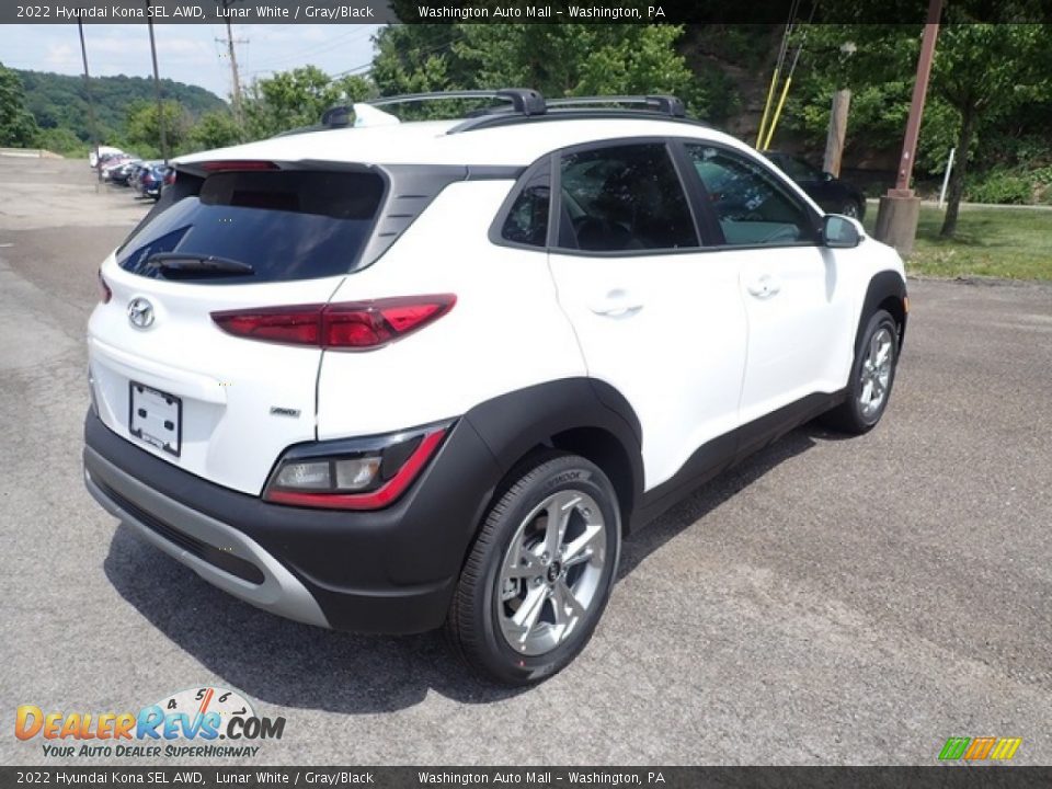 2022 Hyundai Kona SEL AWD Lunar White / Gray/Black Photo #10