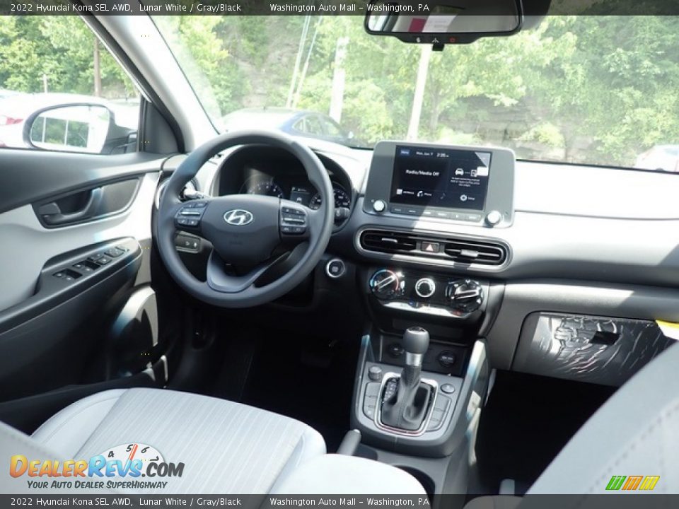 2022 Hyundai Kona SEL AWD Lunar White / Gray/Black Photo #12