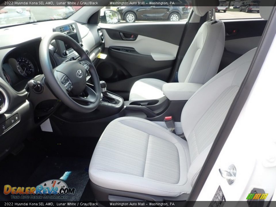 2022 Hyundai Kona SEL AWD Lunar White / Gray/Black Photo #14