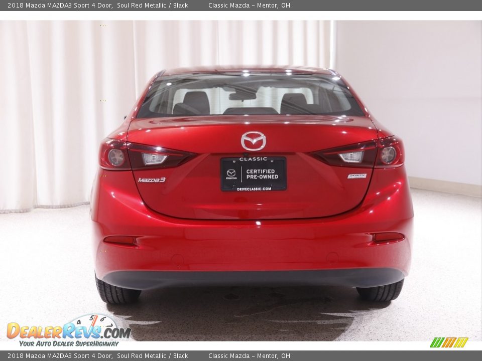 2018 Mazda MAZDA3 Sport 4 Door Soul Red Metallic / Black Photo #17