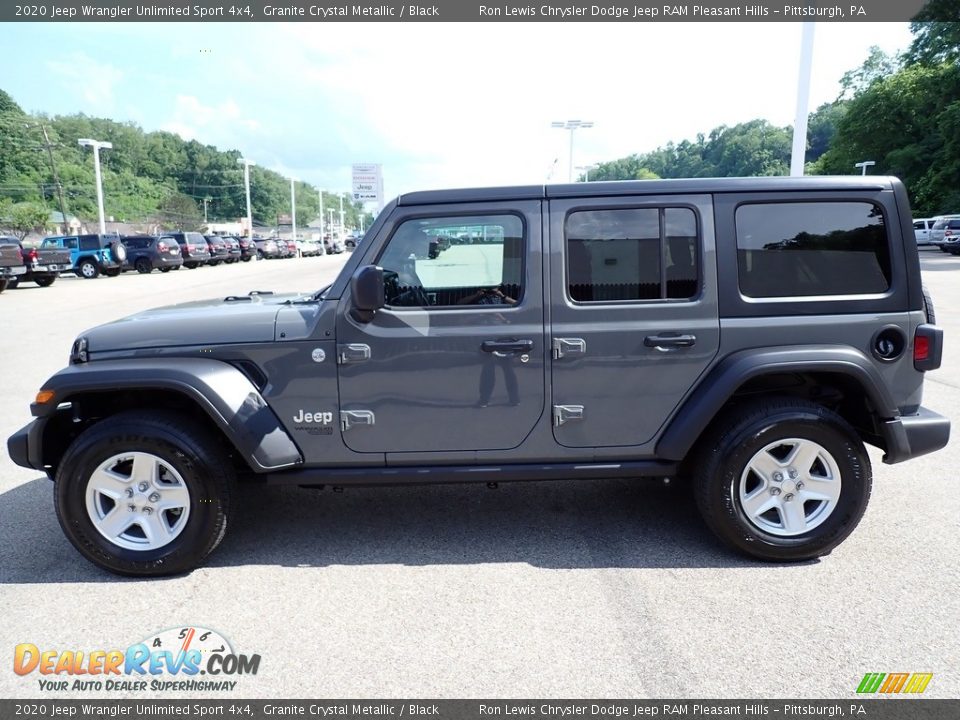 2020 Jeep Wrangler Unlimited Sport 4x4 Granite Crystal Metallic / Black Photo #2