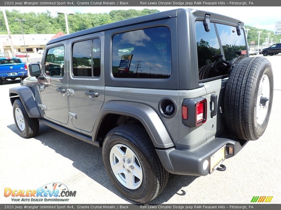 2020 Jeep Wrangler Unlimited Sport 4x4 Granite Crystal Metallic / Black Photo #3