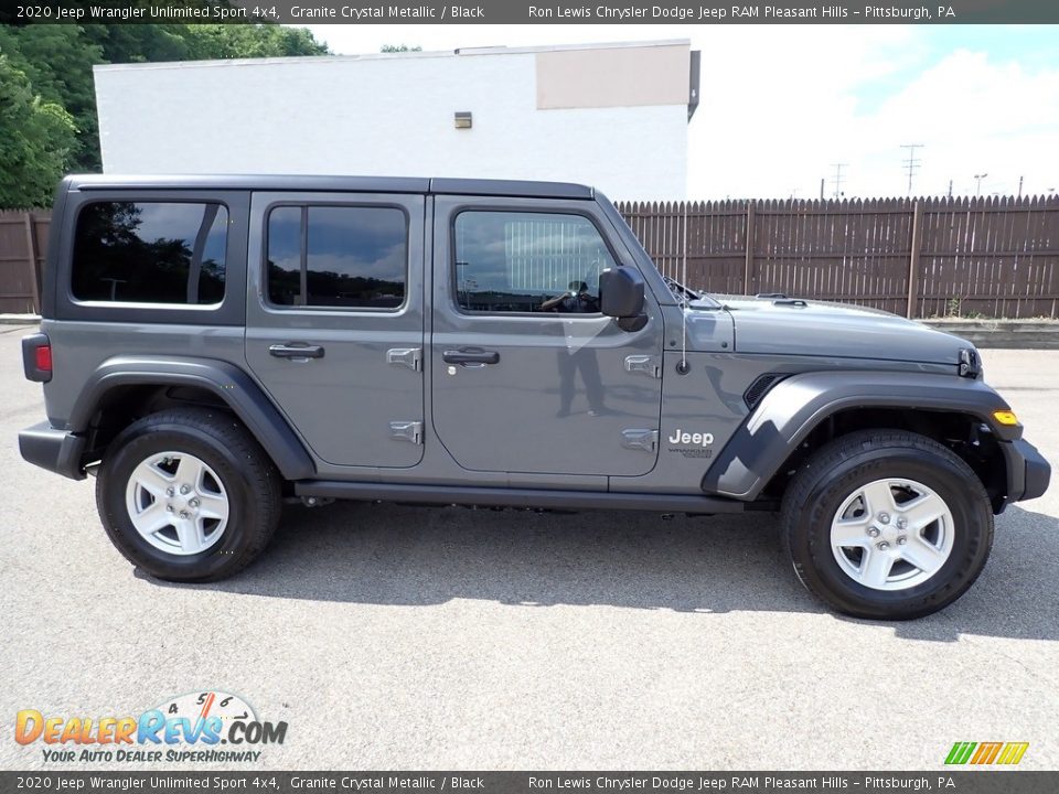 2020 Jeep Wrangler Unlimited Sport 4x4 Granite Crystal Metallic / Black Photo #7