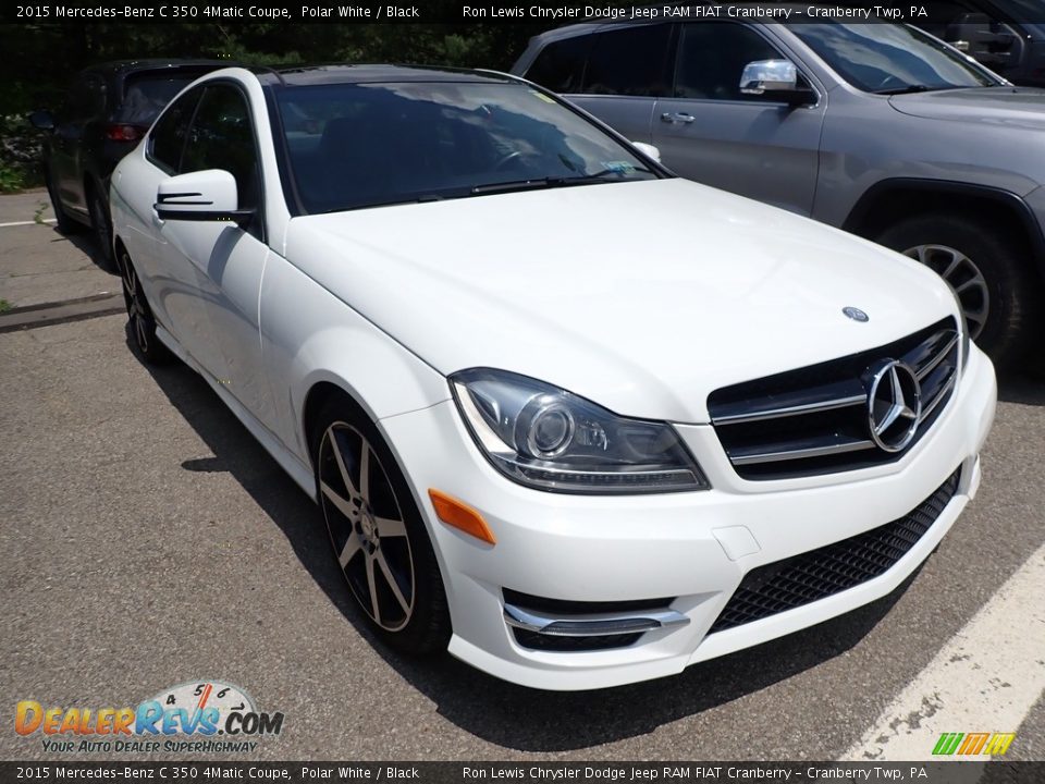 2015 Mercedes-Benz C 350 4Matic Coupe Polar White / Black Photo #2