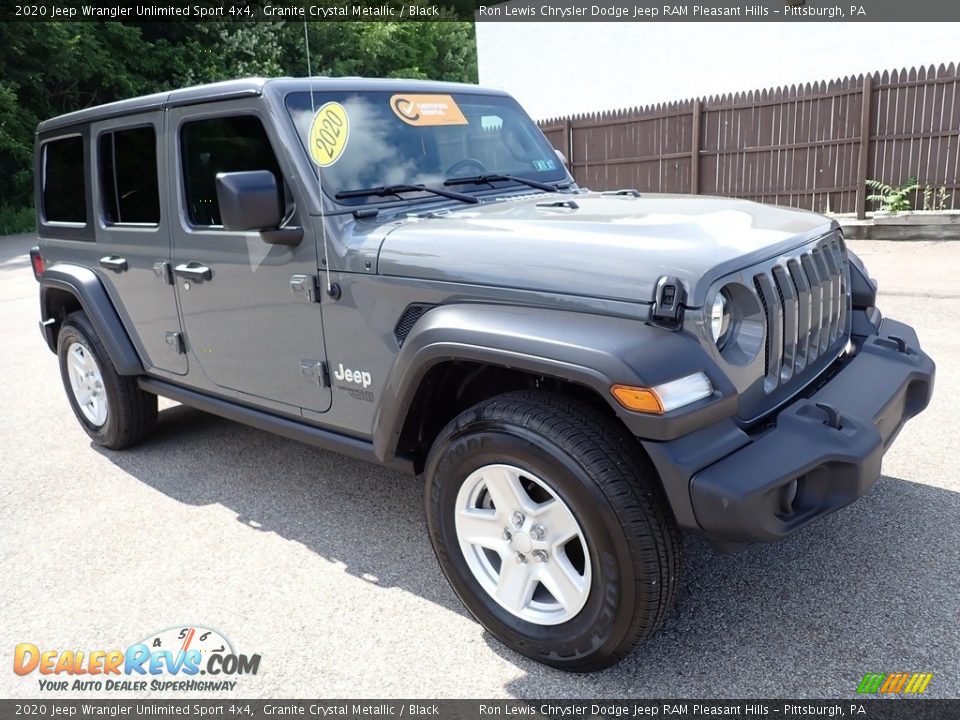 2020 Jeep Wrangler Unlimited Sport 4x4 Granite Crystal Metallic / Black Photo #8