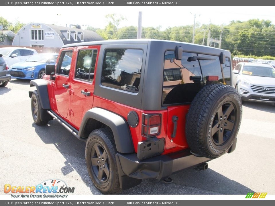 2016 Jeep Wrangler Unlimited Sport 4x4 Firecracker Red / Black Photo #7