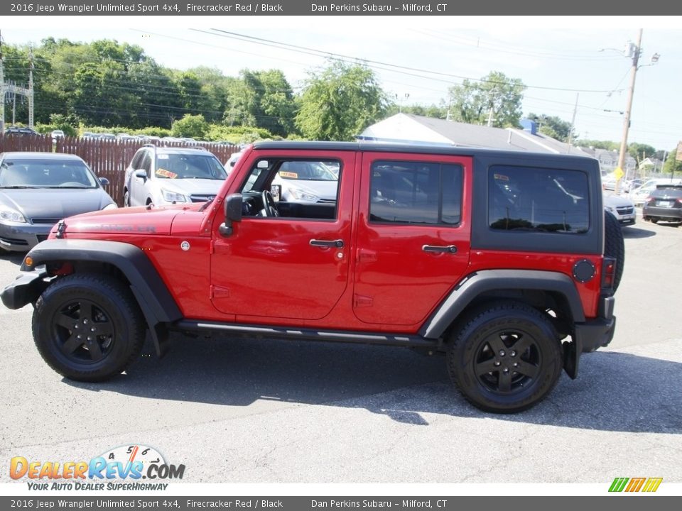 2016 Jeep Wrangler Unlimited Sport 4x4 Firecracker Red / Black Photo #8