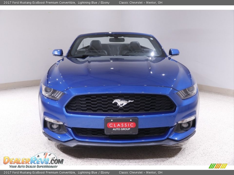 2017 Ford Mustang EcoBoost Premium Convertible Lightning Blue / Ebony Photo #3