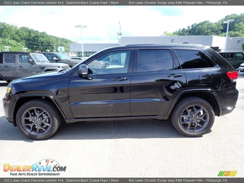 Diamond Black Crystal Pearl 2021 Jeep Grand Cherokee Limited 4x4 Photo #2