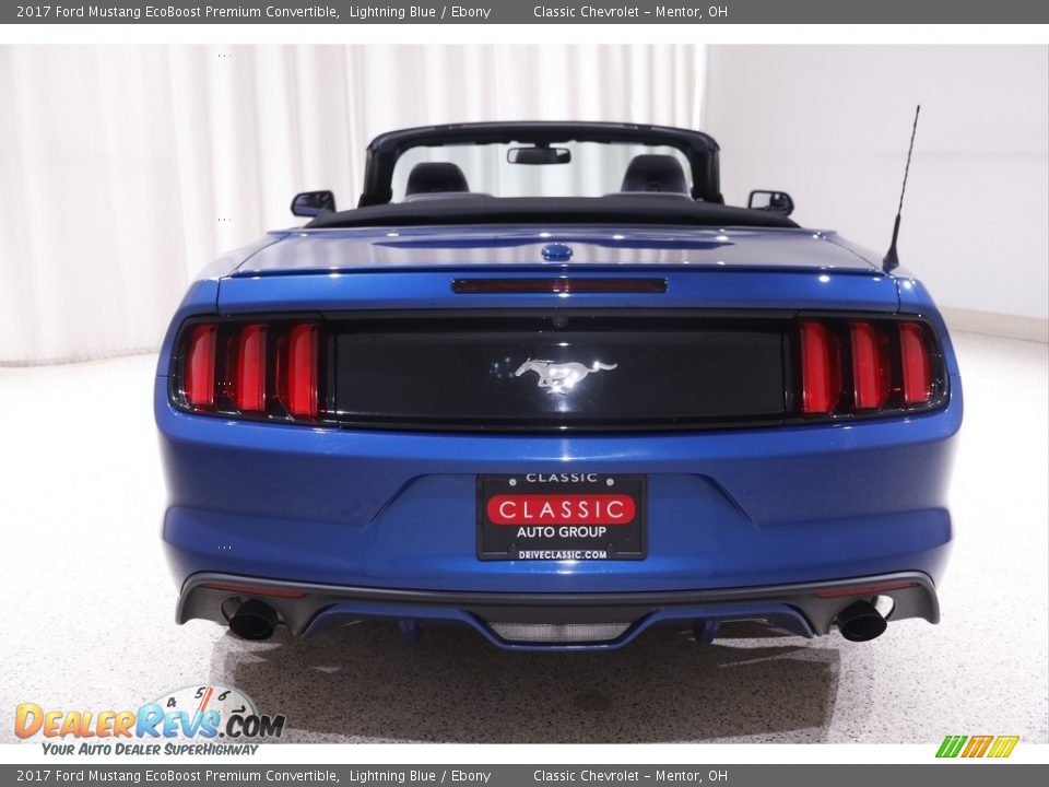 2017 Ford Mustang EcoBoost Premium Convertible Lightning Blue / Ebony Photo #20