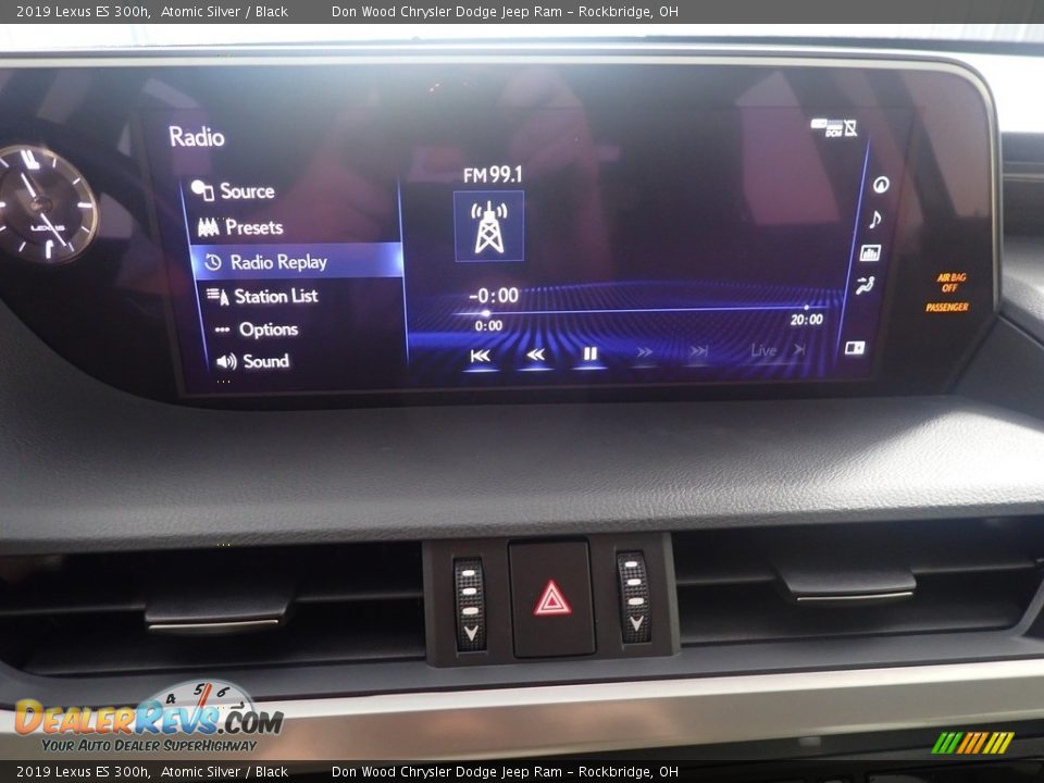 2019 Lexus ES 300h Atomic Silver / Black Photo #27