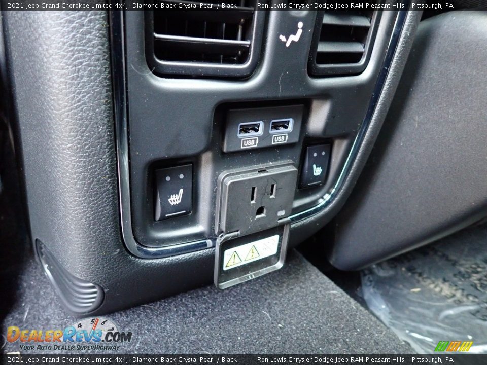 2021 Jeep Grand Cherokee Limited 4x4 Diamond Black Crystal Pearl / Black Photo #12