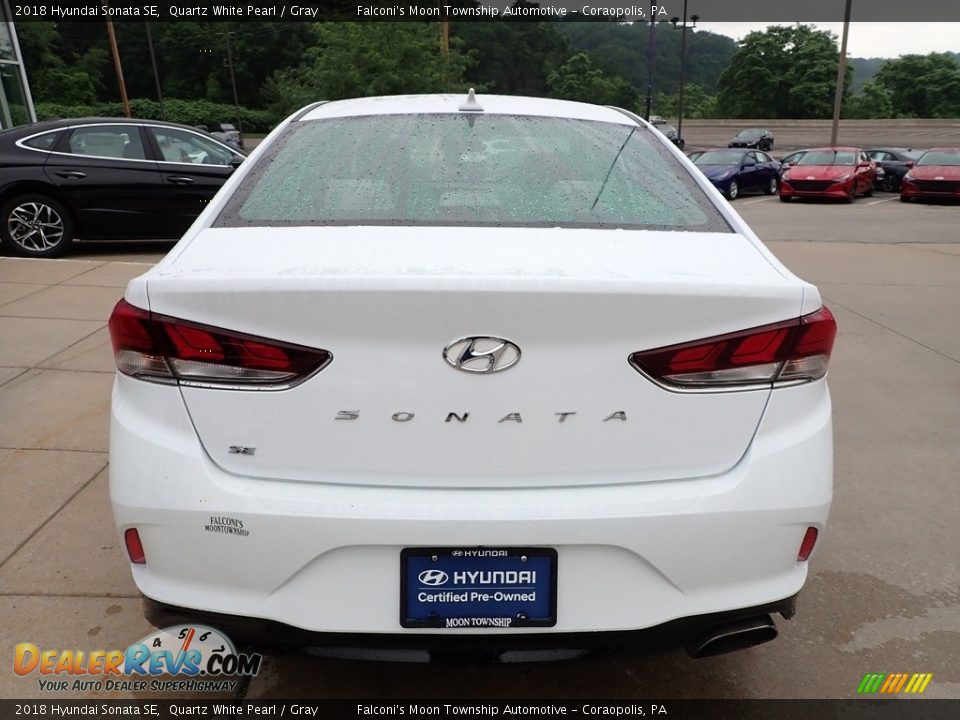 2018 Hyundai Sonata SE Quartz White Pearl / Gray Photo #3