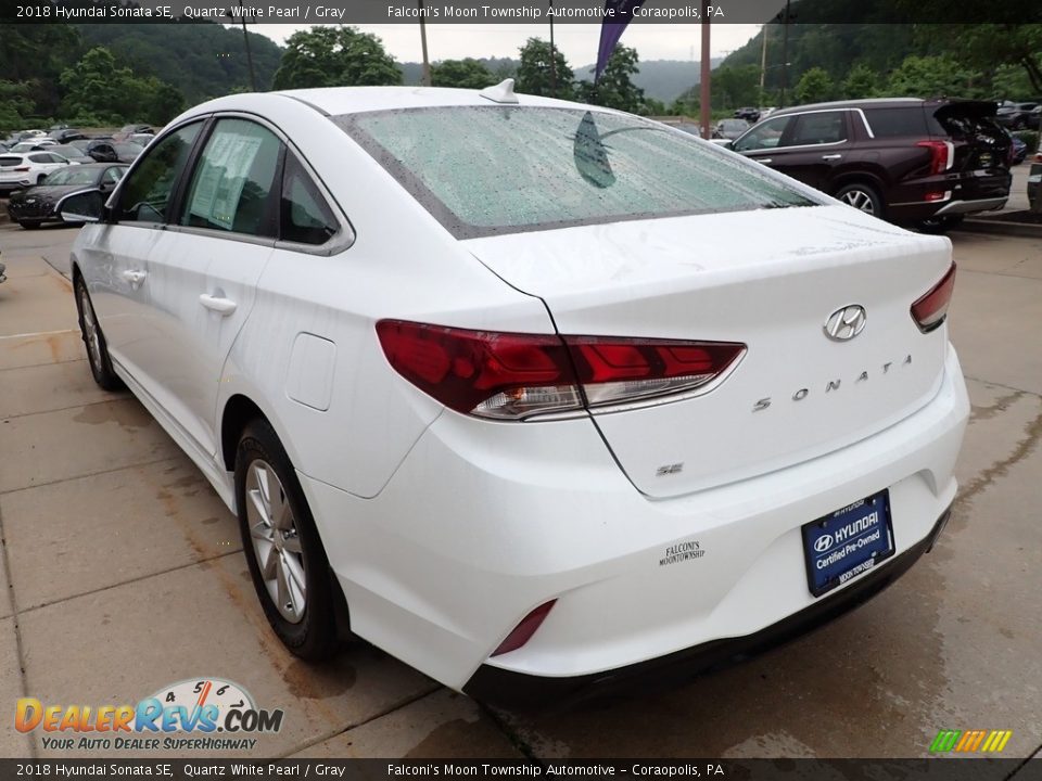 2018 Hyundai Sonata SE Quartz White Pearl / Gray Photo #4