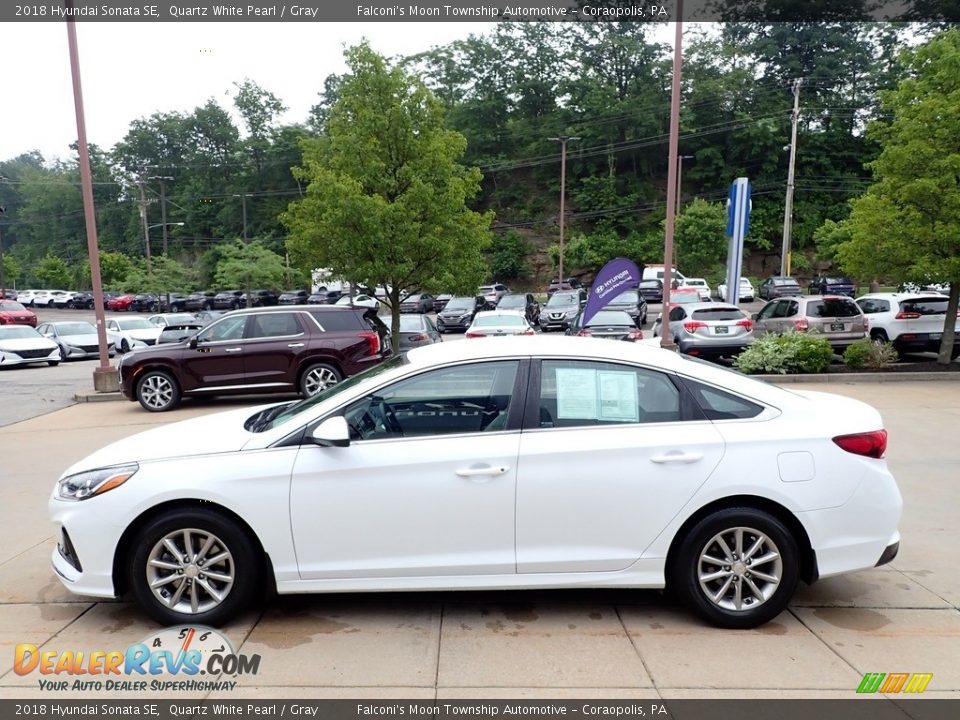 2018 Hyundai Sonata SE Quartz White Pearl / Gray Photo #5