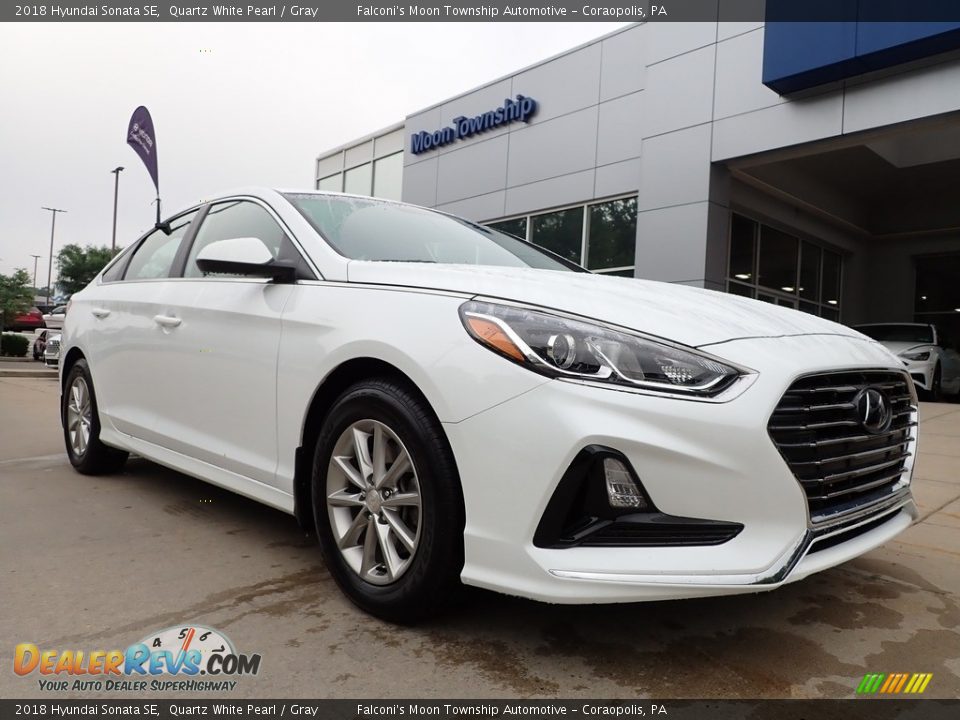 2018 Hyundai Sonata SE Quartz White Pearl / Gray Photo #8