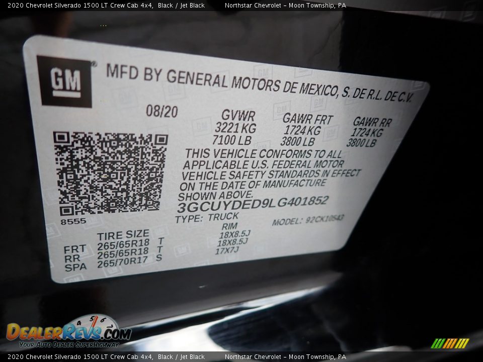 2020 Chevrolet Silverado 1500 LT Crew Cab 4x4 Black / Jet Black Photo #28