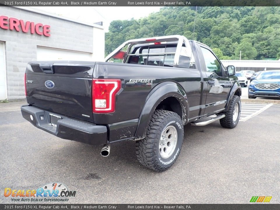 2015 Ford F150 XL Regular Cab 4x4 Black / Medium Earth Gray Photo #2