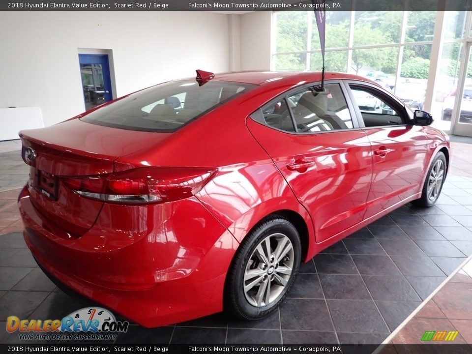 2018 Hyundai Elantra Value Edition Scarlet Red / Beige Photo #2