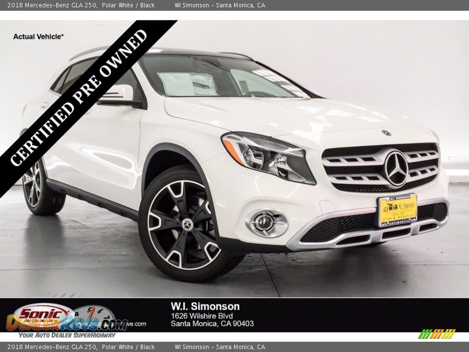 2018 Mercedes-Benz GLA 250 Polar White / Black Photo #1