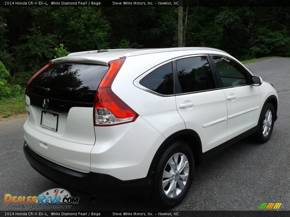 2014 Honda CR-V EX-L White Diamond Pearl / Beige Photo #7