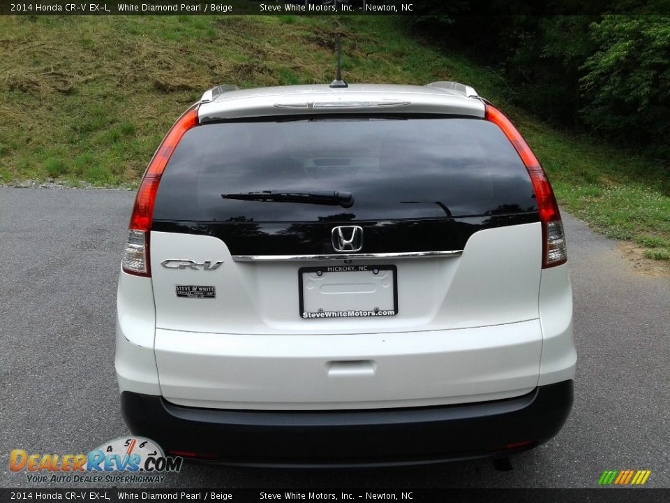 2014 Honda CR-V EX-L White Diamond Pearl / Beige Photo #8