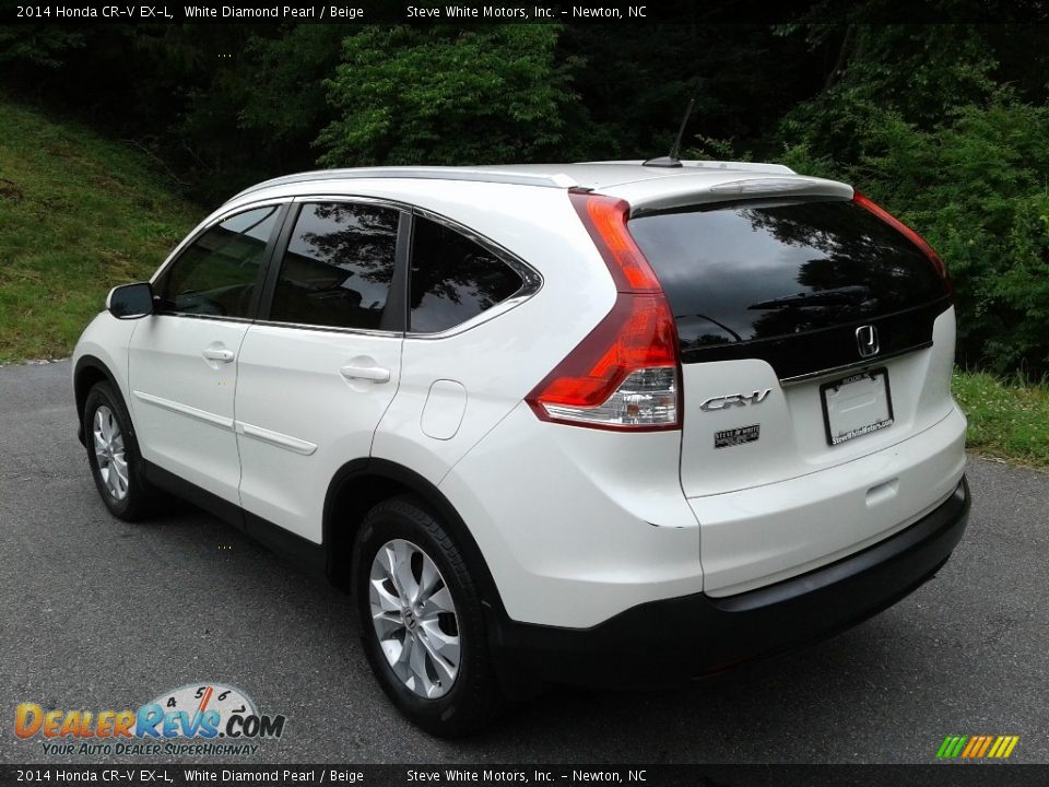 2014 Honda CR-V EX-L White Diamond Pearl / Beige Photo #9