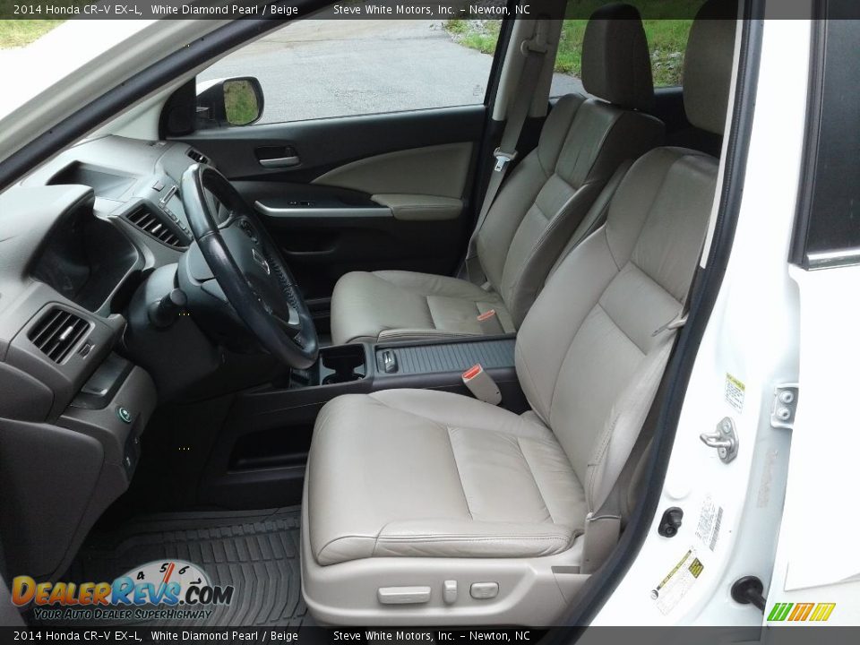 2014 Honda CR-V EX-L White Diamond Pearl / Beige Photo #12