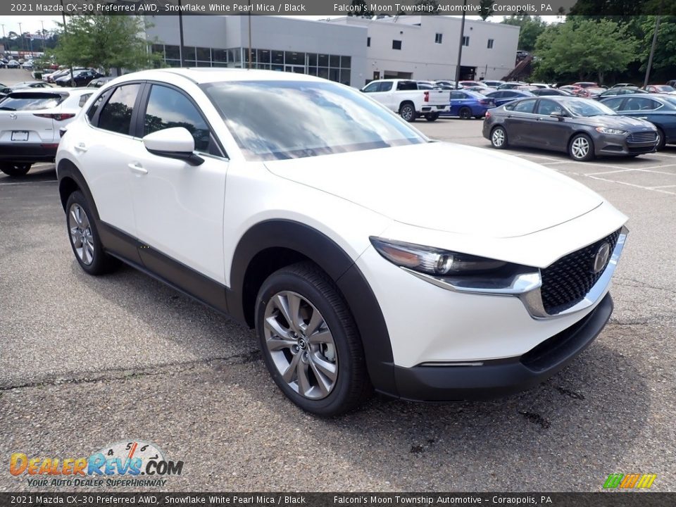 2021 Mazda CX-30 Preferred AWD Snowflake White Pearl Mica / Black Photo #3