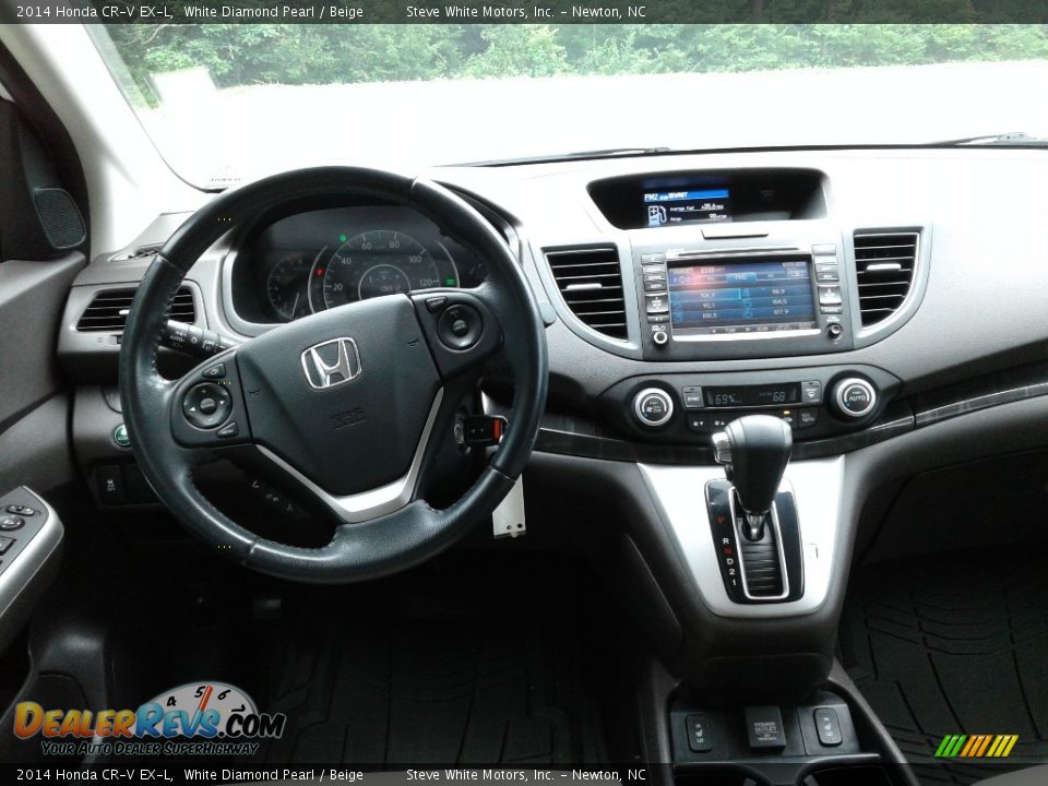 2014 Honda CR-V EX-L White Diamond Pearl / Beige Photo #18