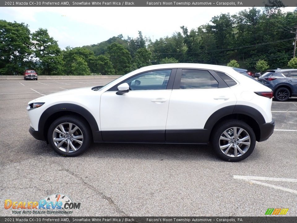 2021 Mazda CX-30 Preferred AWD Snowflake White Pearl Mica / Black Photo #6