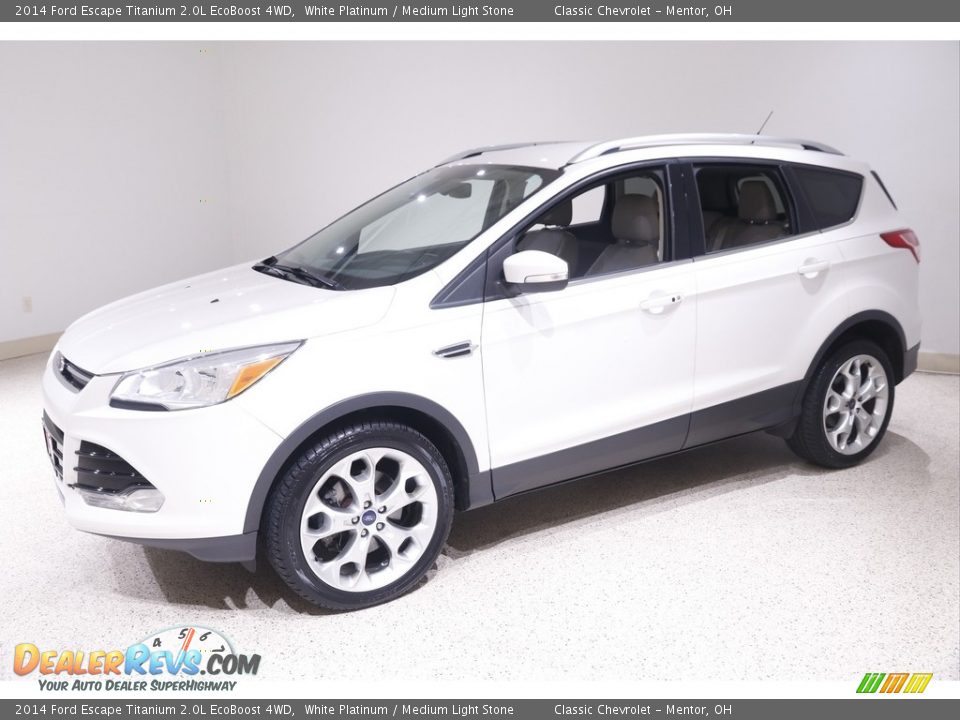 2014 Ford Escape Titanium 2.0L EcoBoost 4WD White Platinum / Medium Light Stone Photo #3