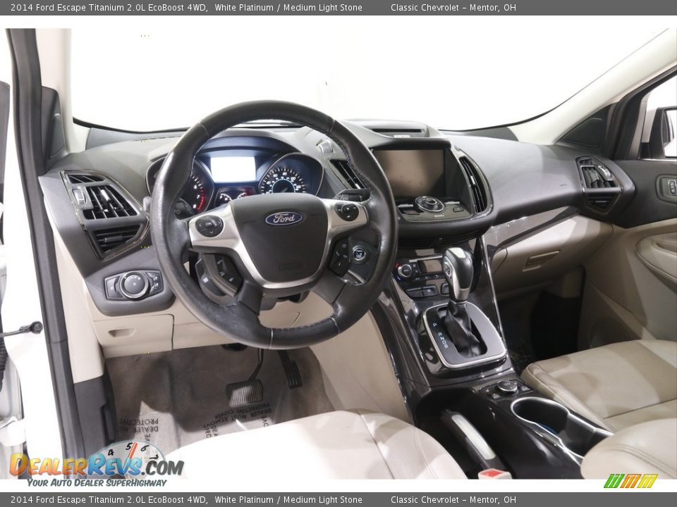 2014 Ford Escape Titanium 2.0L EcoBoost 4WD White Platinum / Medium Light Stone Photo #6