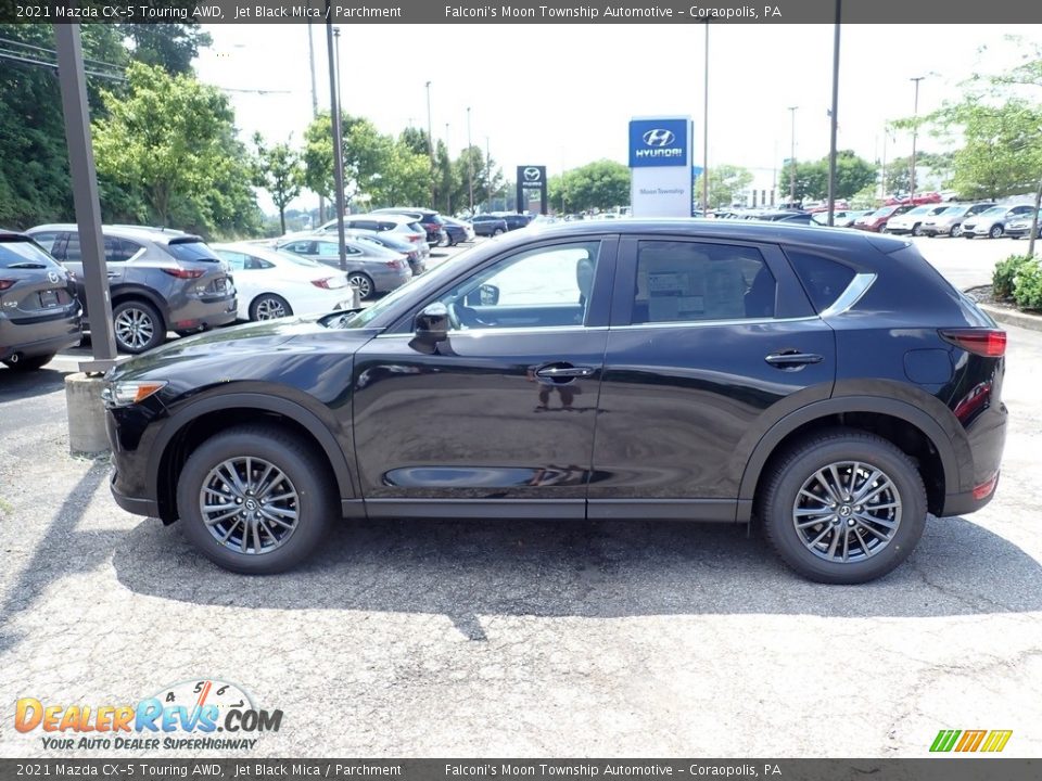 2021 Mazda CX-5 Touring AWD Jet Black Mica / Parchment Photo #6