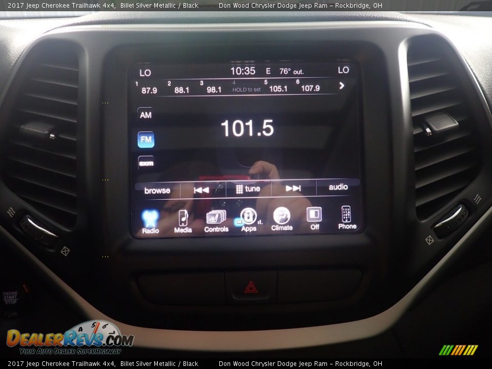 2017 Jeep Cherokee Trailhawk 4x4 Billet Silver Metallic / Black Photo #28