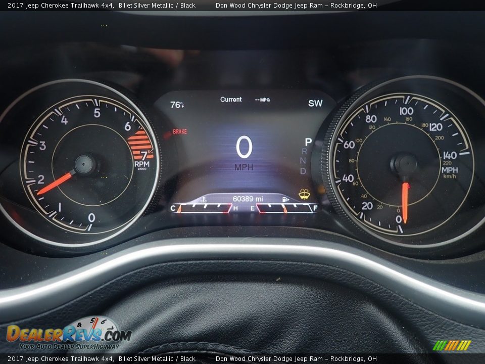 2017 Jeep Cherokee Trailhawk 4x4 Billet Silver Metallic / Black Photo #30