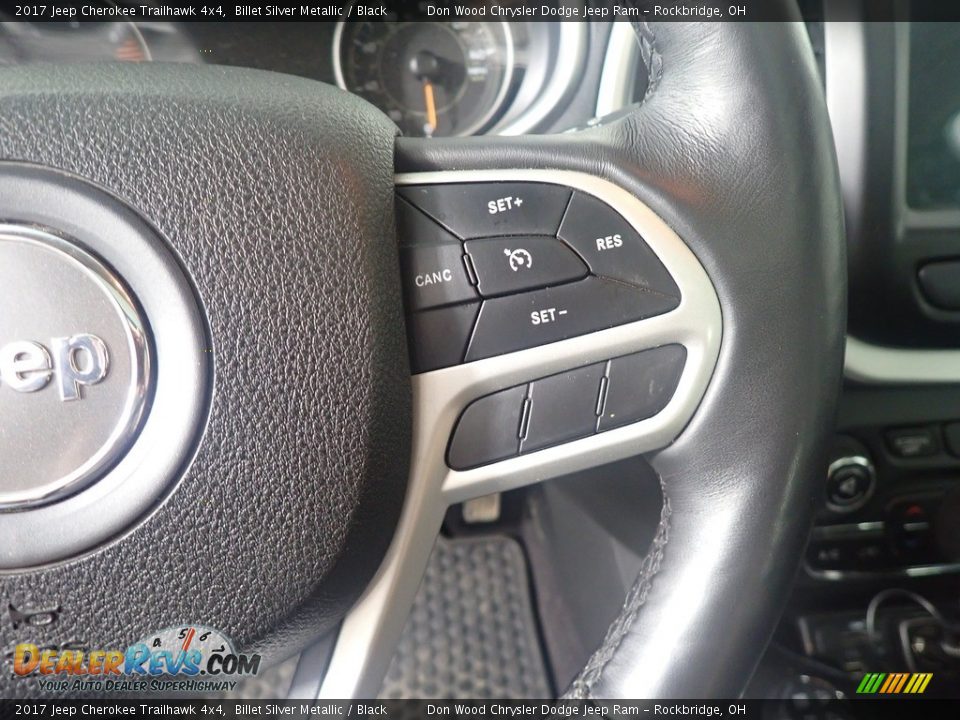 2017 Jeep Cherokee Trailhawk 4x4 Billet Silver Metallic / Black Photo #32