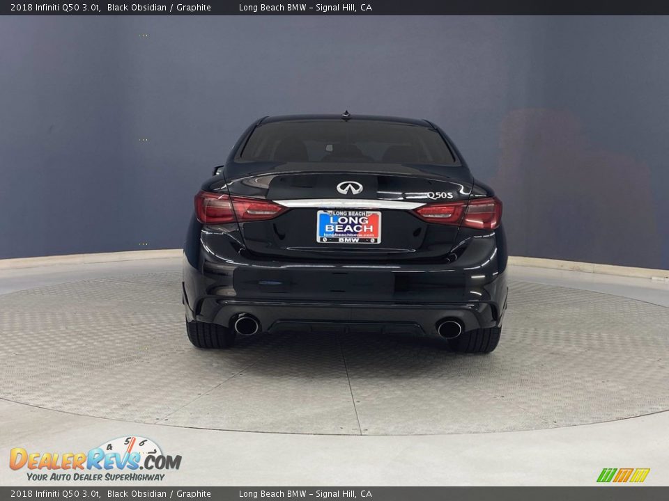 2018 Infiniti Q50 3.0t Black Obsidian / Graphite Photo #4