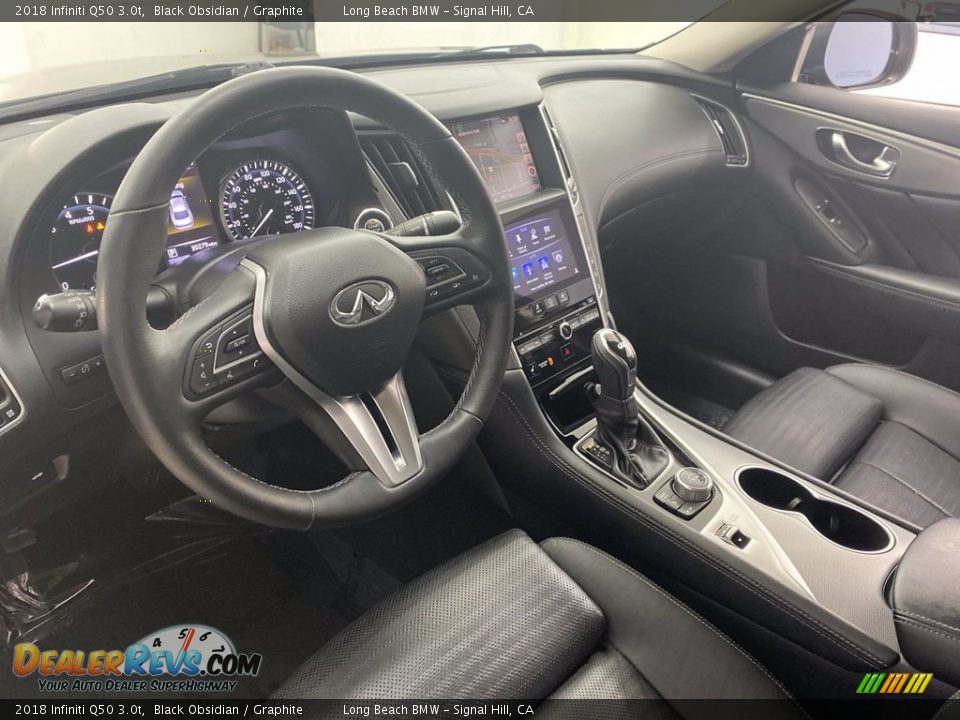 2018 Infiniti Q50 3.0t Black Obsidian / Graphite Photo #16