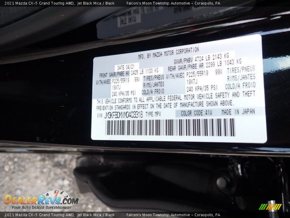 2021 Mazda CX-5 Grand Touring AWD Jet Black Mica / Black Photo #18