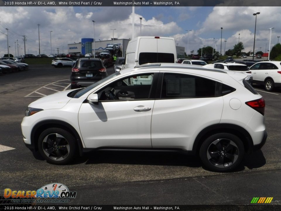 2018 Honda HR-V EX-L AWD White Orchid Pearl / Gray Photo #7