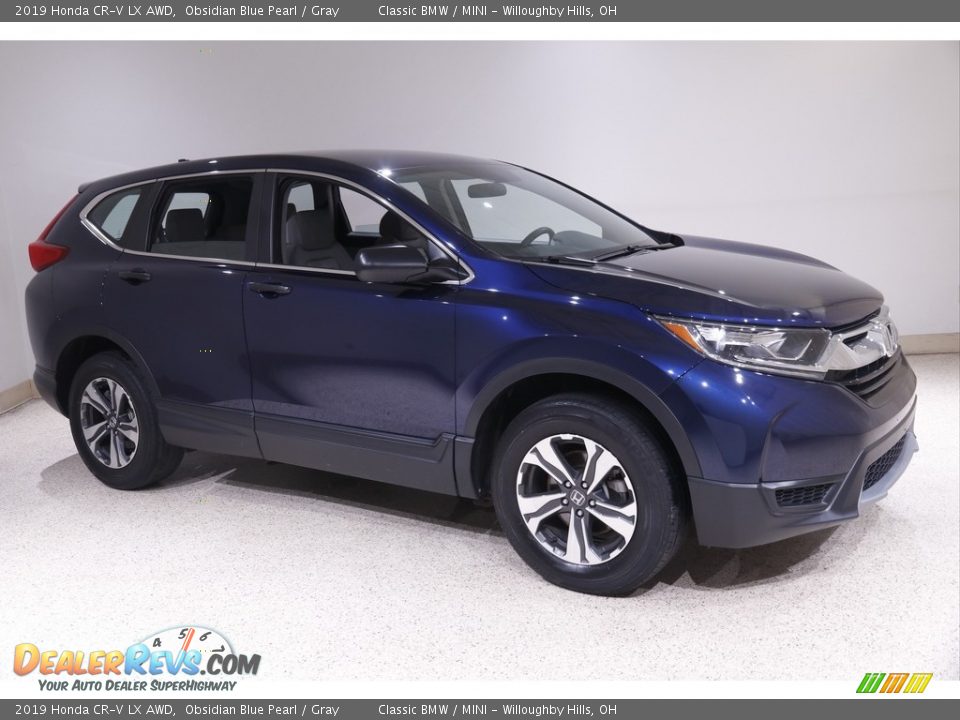 2019 Honda CR-V LX AWD Obsidian Blue Pearl / Gray Photo #1