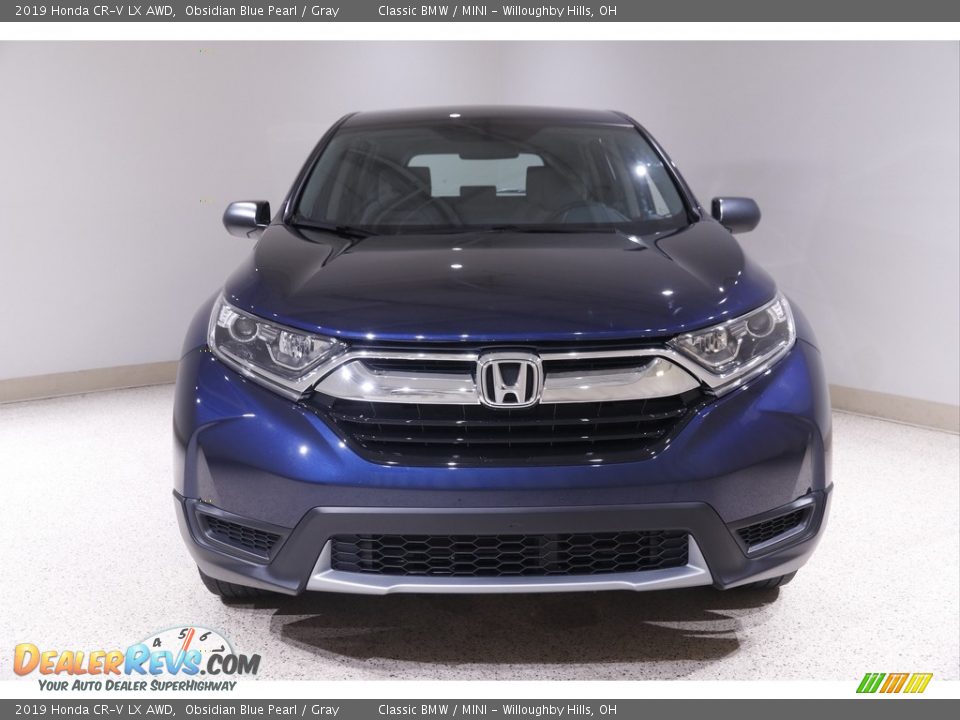 2019 Honda CR-V LX AWD Obsidian Blue Pearl / Gray Photo #2