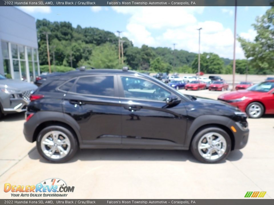 2022 Hyundai Kona SEL AWD Ultra Black / Gray/Black Photo #1