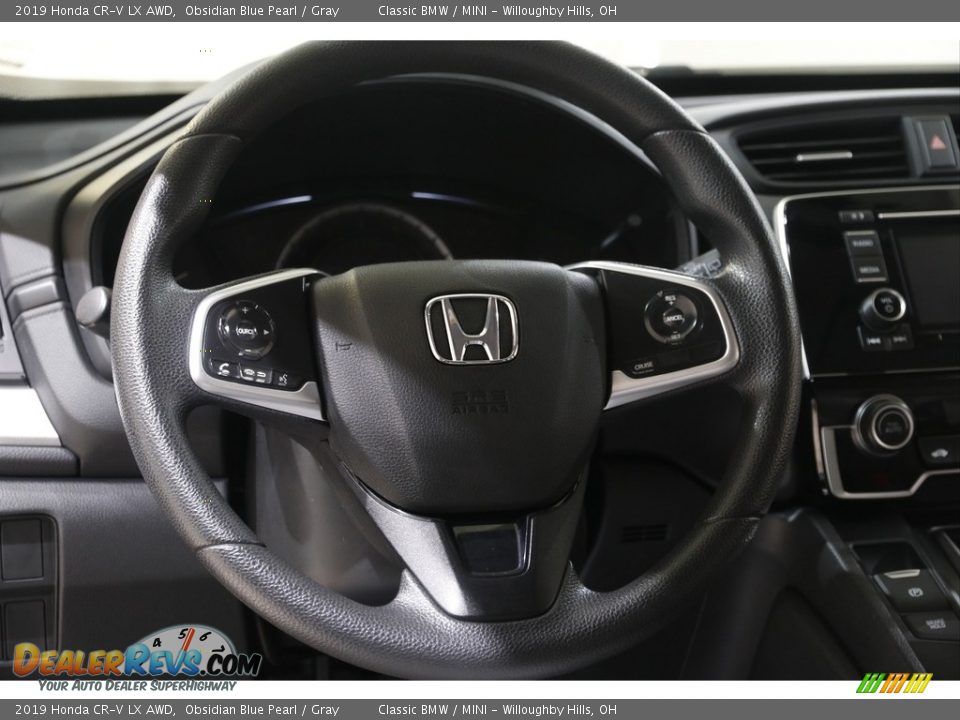 2019 Honda CR-V LX AWD Obsidian Blue Pearl / Gray Photo #7