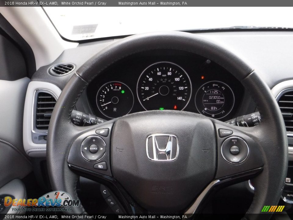 2018 Honda HR-V EX-L AWD White Orchid Pearl / Gray Photo #21