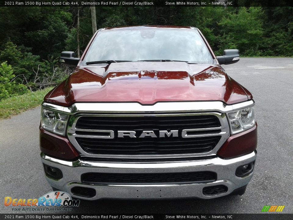 2021 Ram 1500 Big Horn Quad Cab 4x4 Delmonico Red Pearl / Diesel Gray/Black Photo #3