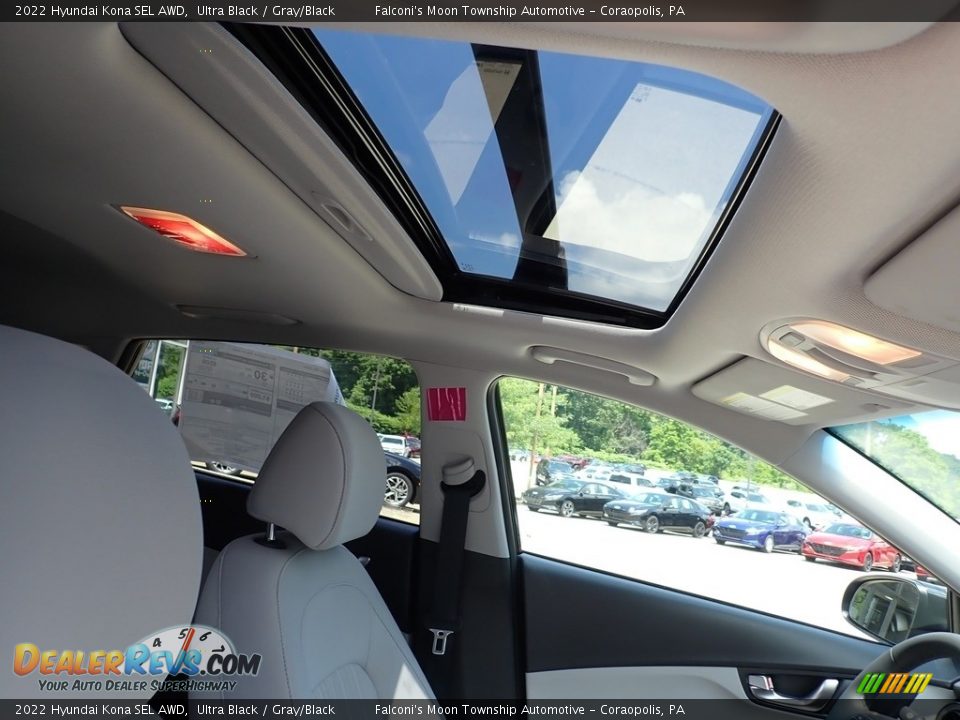 2022 Hyundai Kona SEL AWD Ultra Black / Gray/Black Photo #12